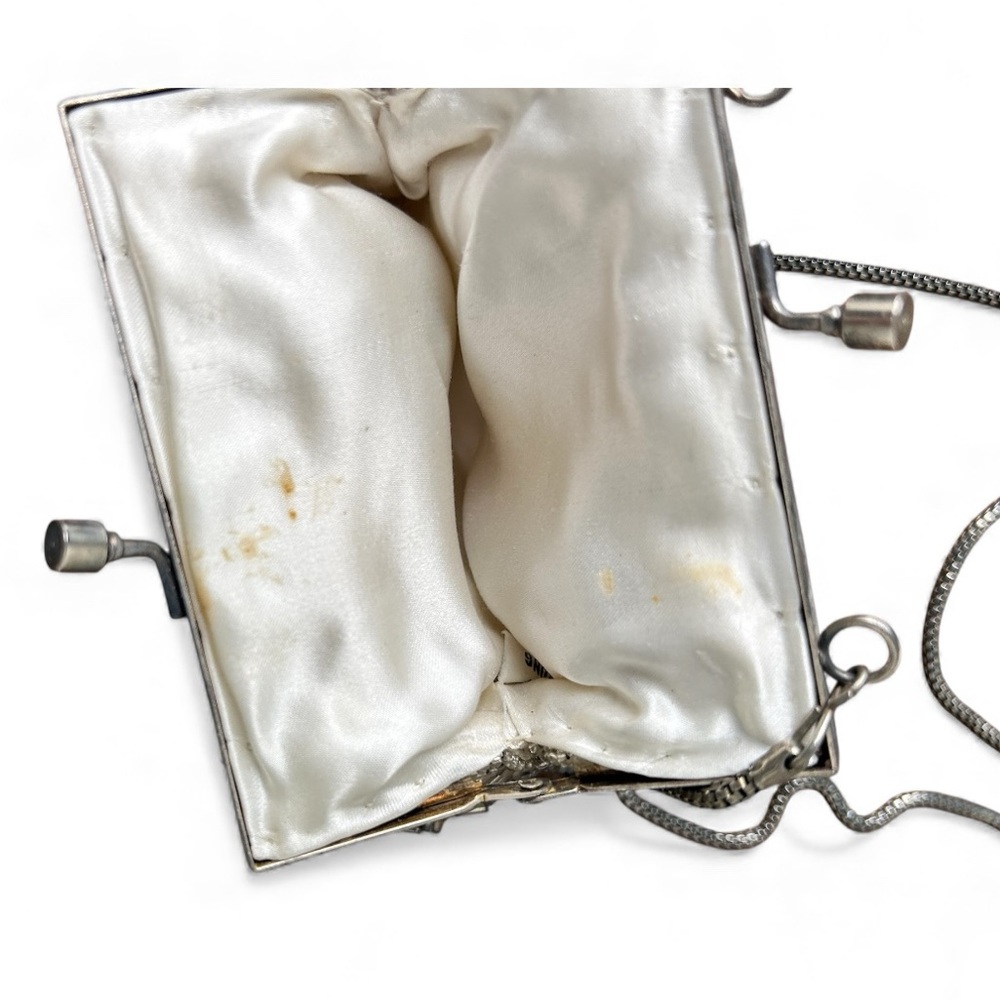 Silver Beaded Evening Bag - Picture 4 of 5